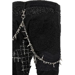 Black Cotton Straight-Leg Jeans