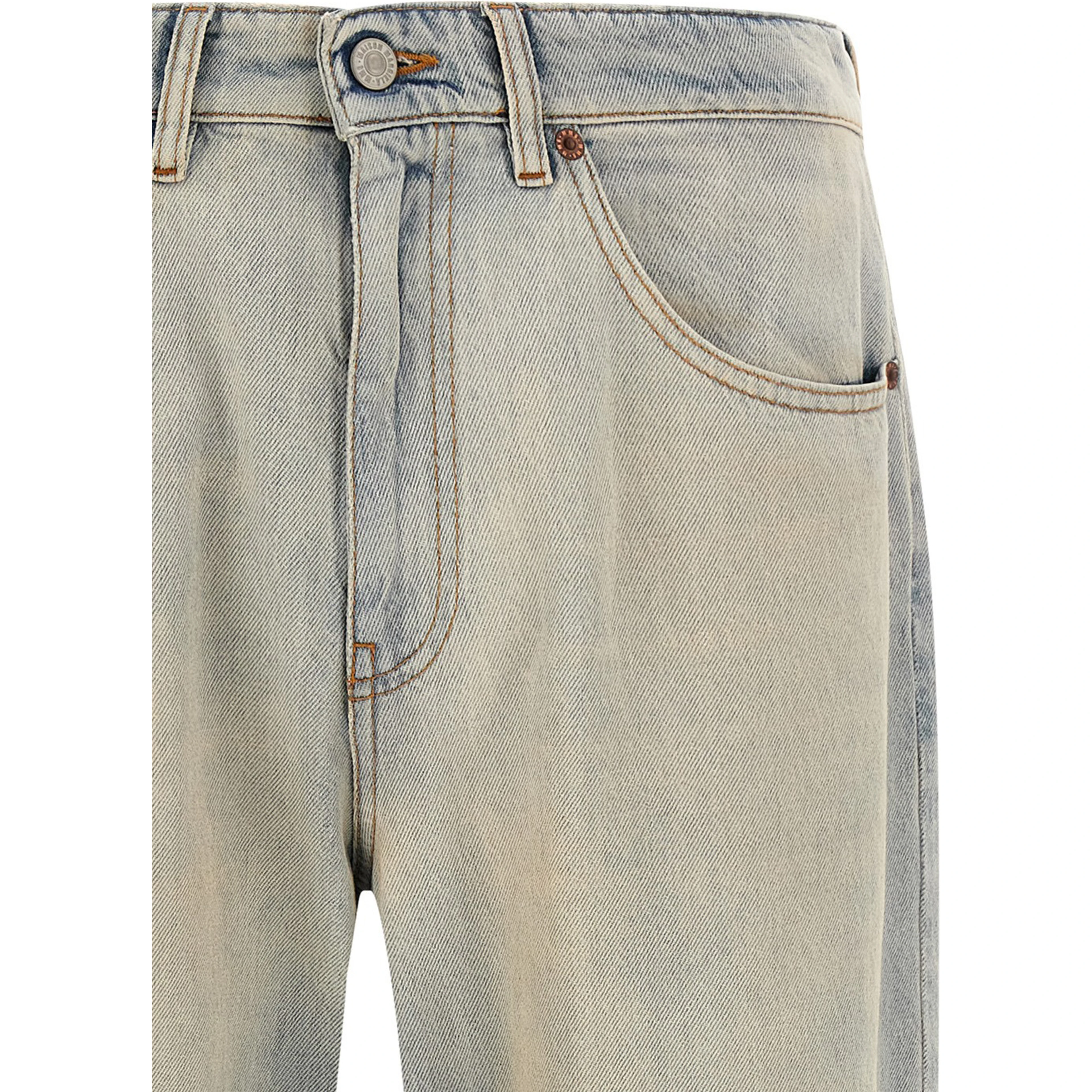 Blue Cotton Relaxed Fit Jeans