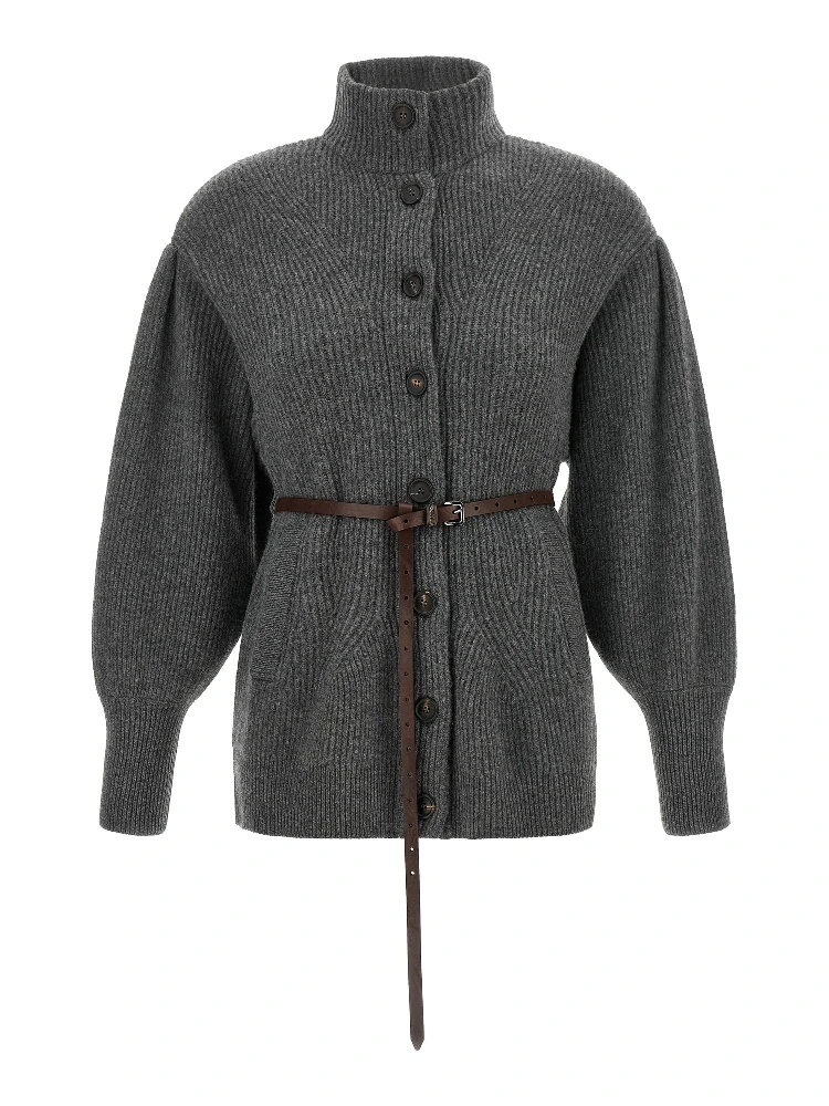 Gray Virgin Wool Cardigan