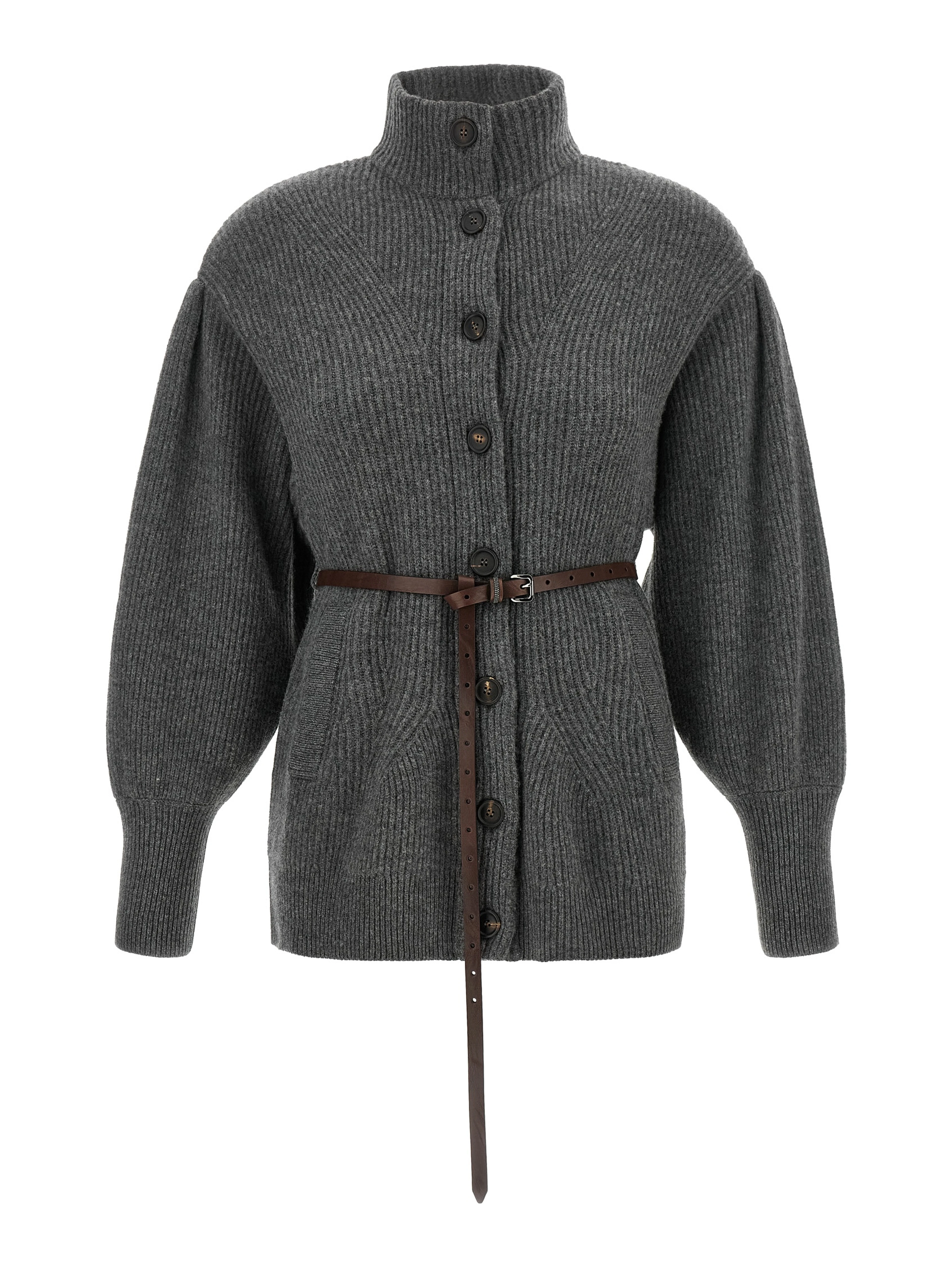 Gray Virgin Wool Cardigan