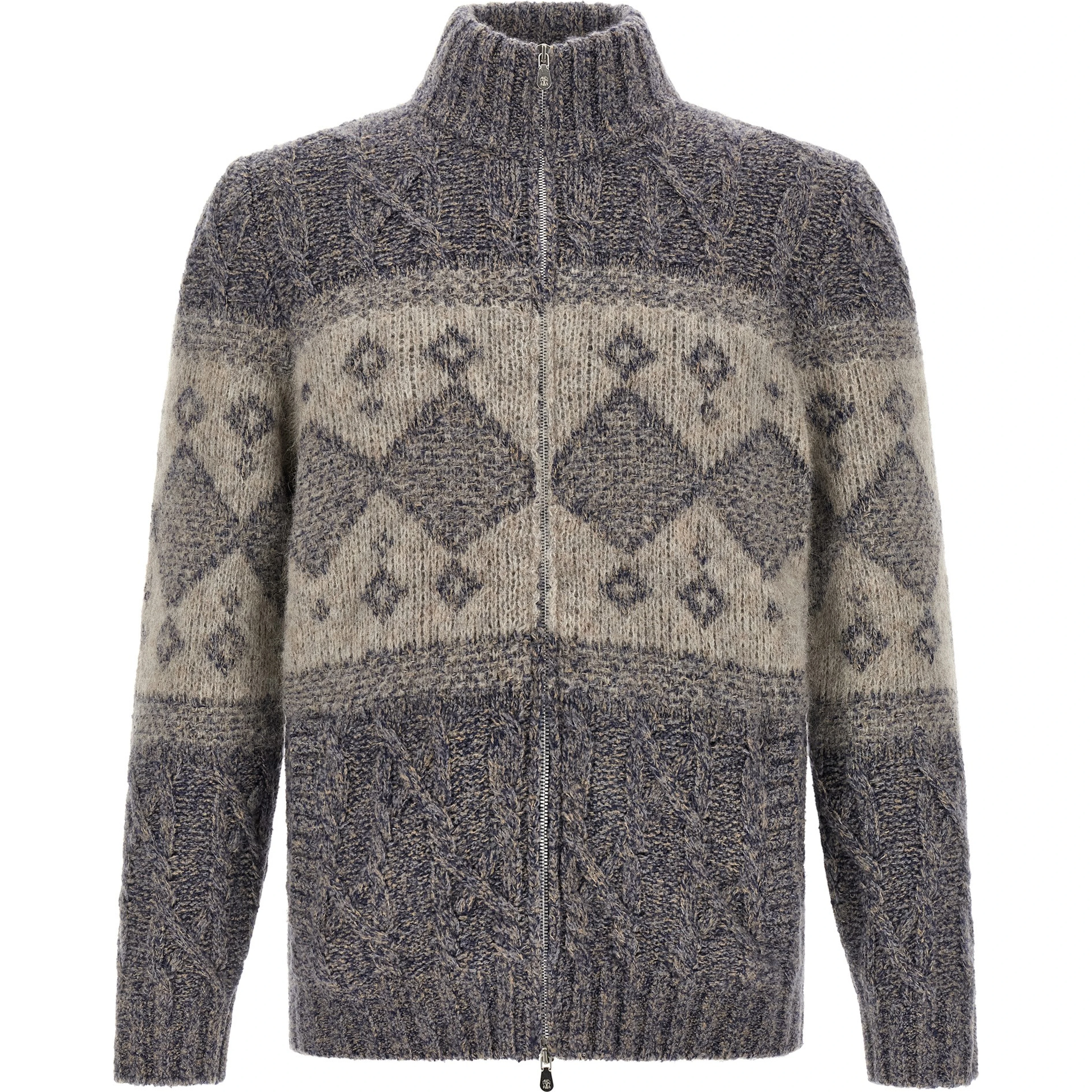Gray Virgin Wool Cardigan