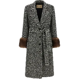 Bicolor Virgin Wool Coat