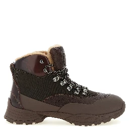 Brown Polyamide Ankle Boots