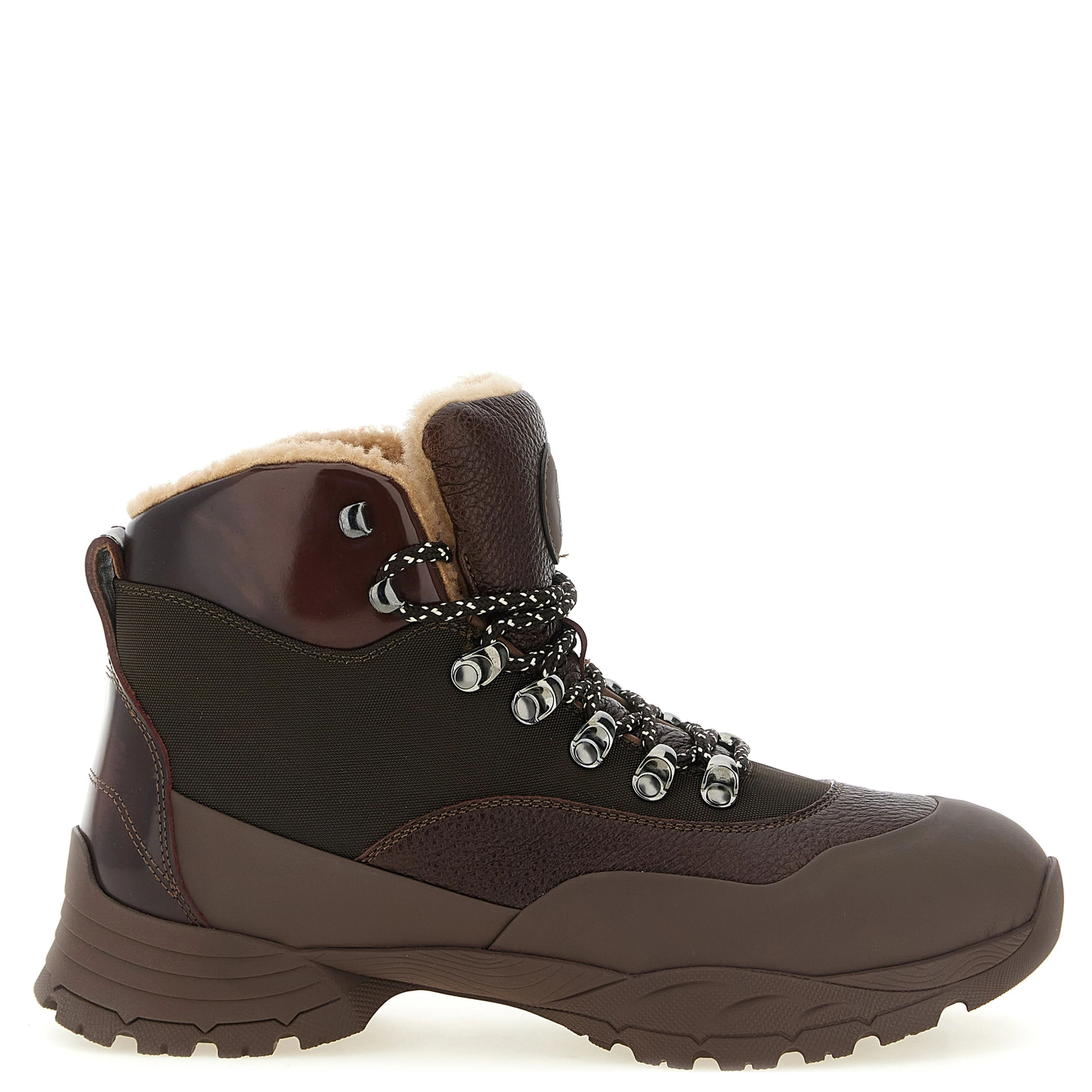 Brown Polyamide Ankle Boots