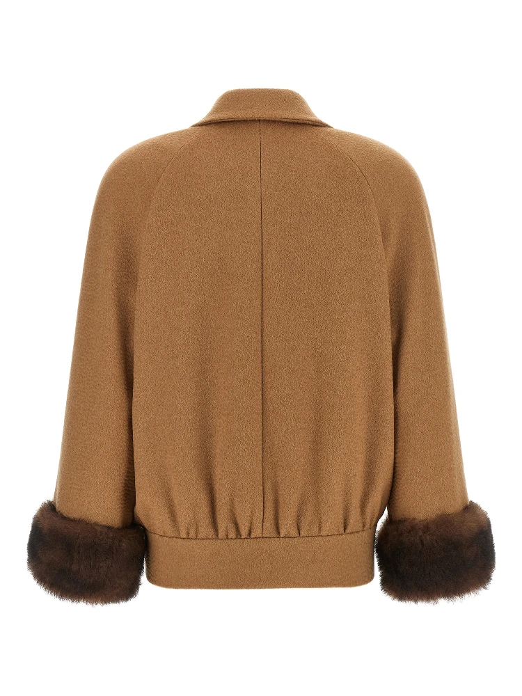 Brown Lamb Fur Bomber alternative