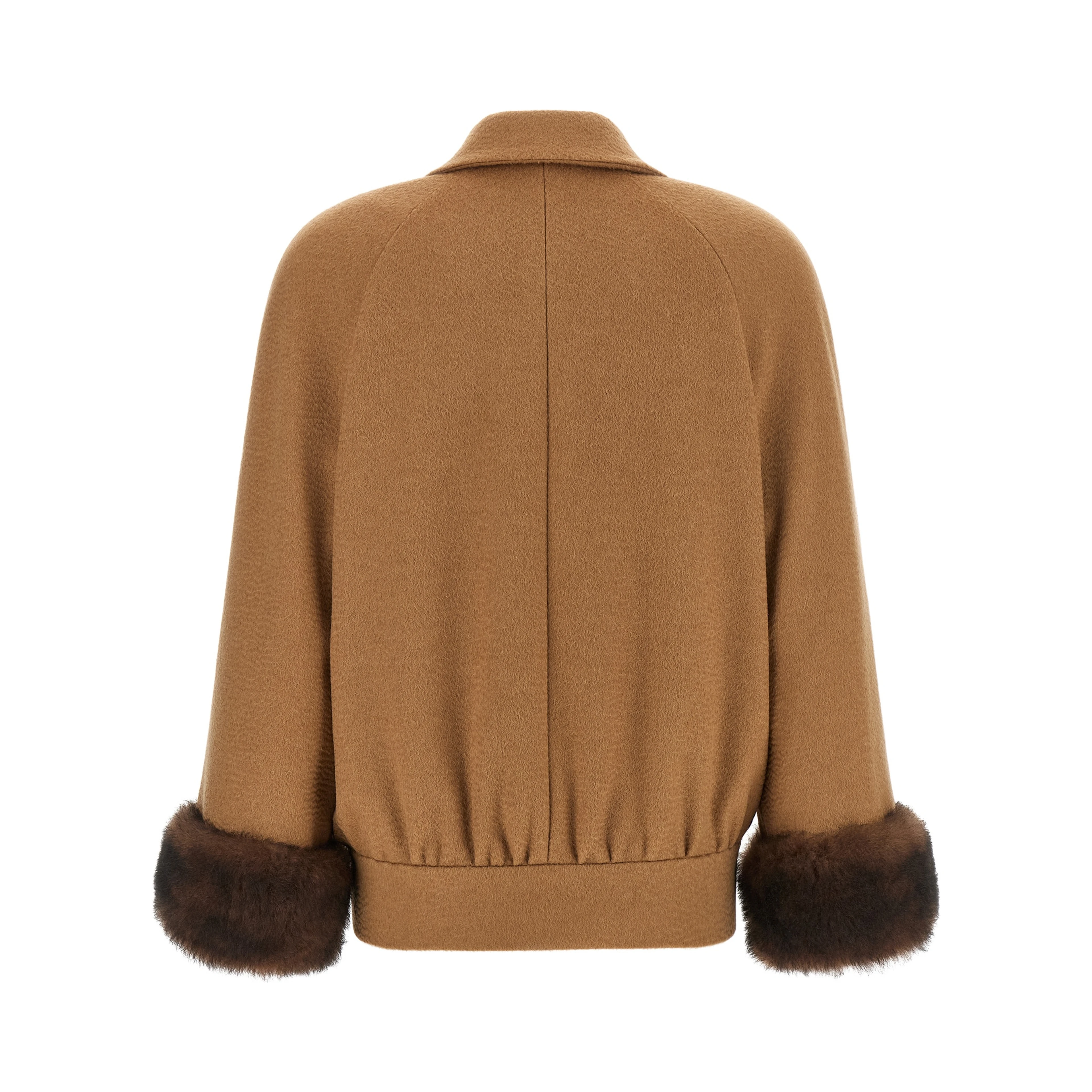 Brown Lamb Fur Bomber