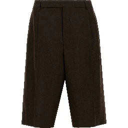 Brown Wool Bermuda Shorts