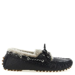 Black Calfskin Slip-On Loafers