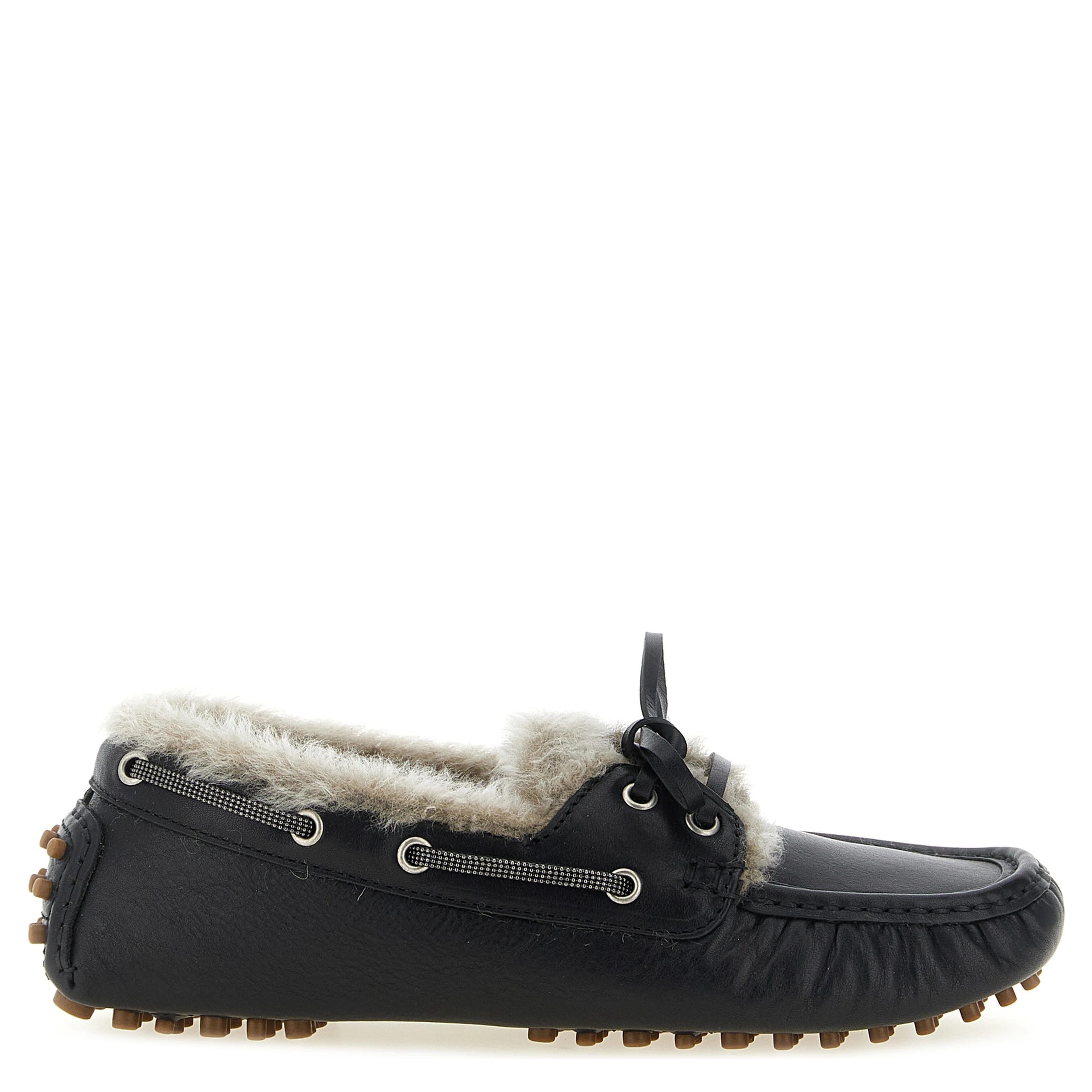 Black Calfskin Slip-On Loafers