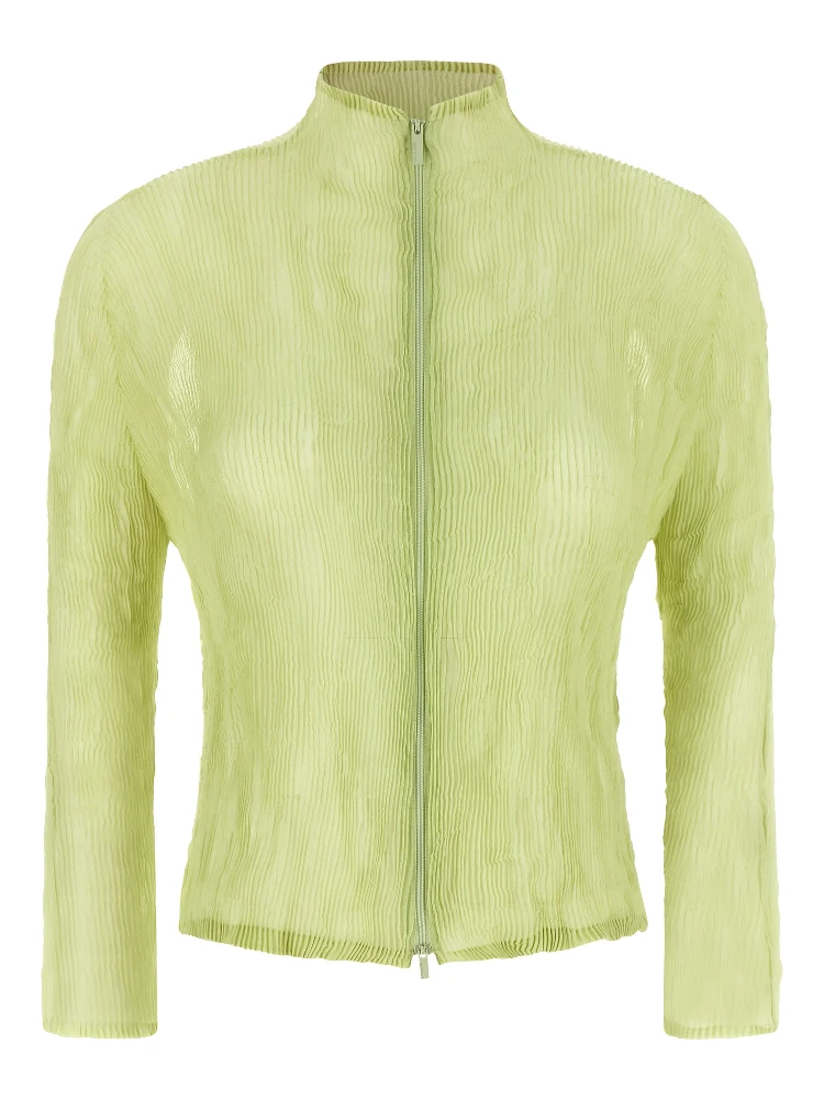 Bicolor Polyester Cardigan