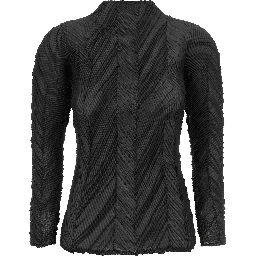 Black Polyester Cardigan