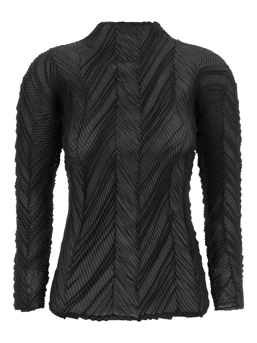 Black Polyester Cardigan