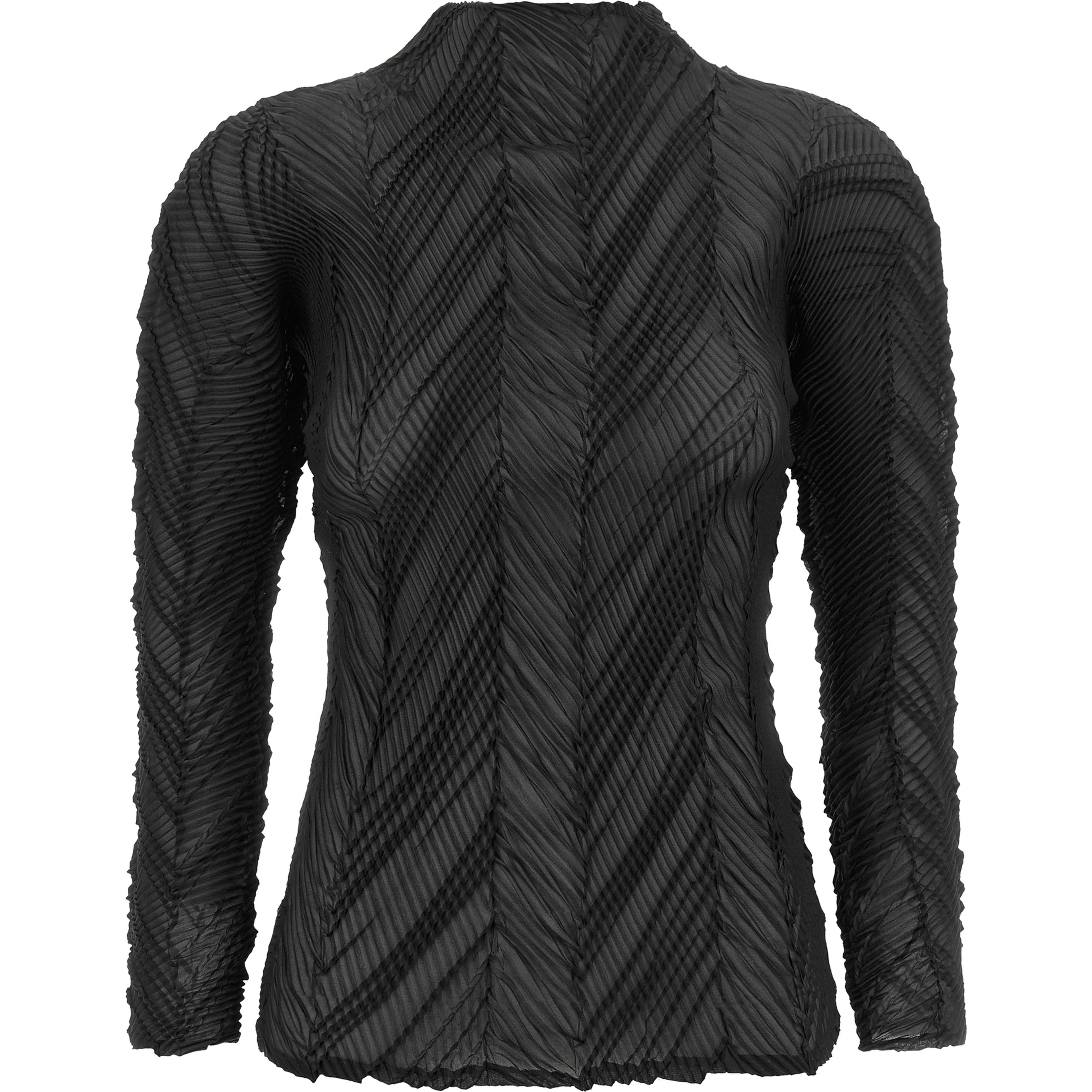 Black Polyester Cardigan