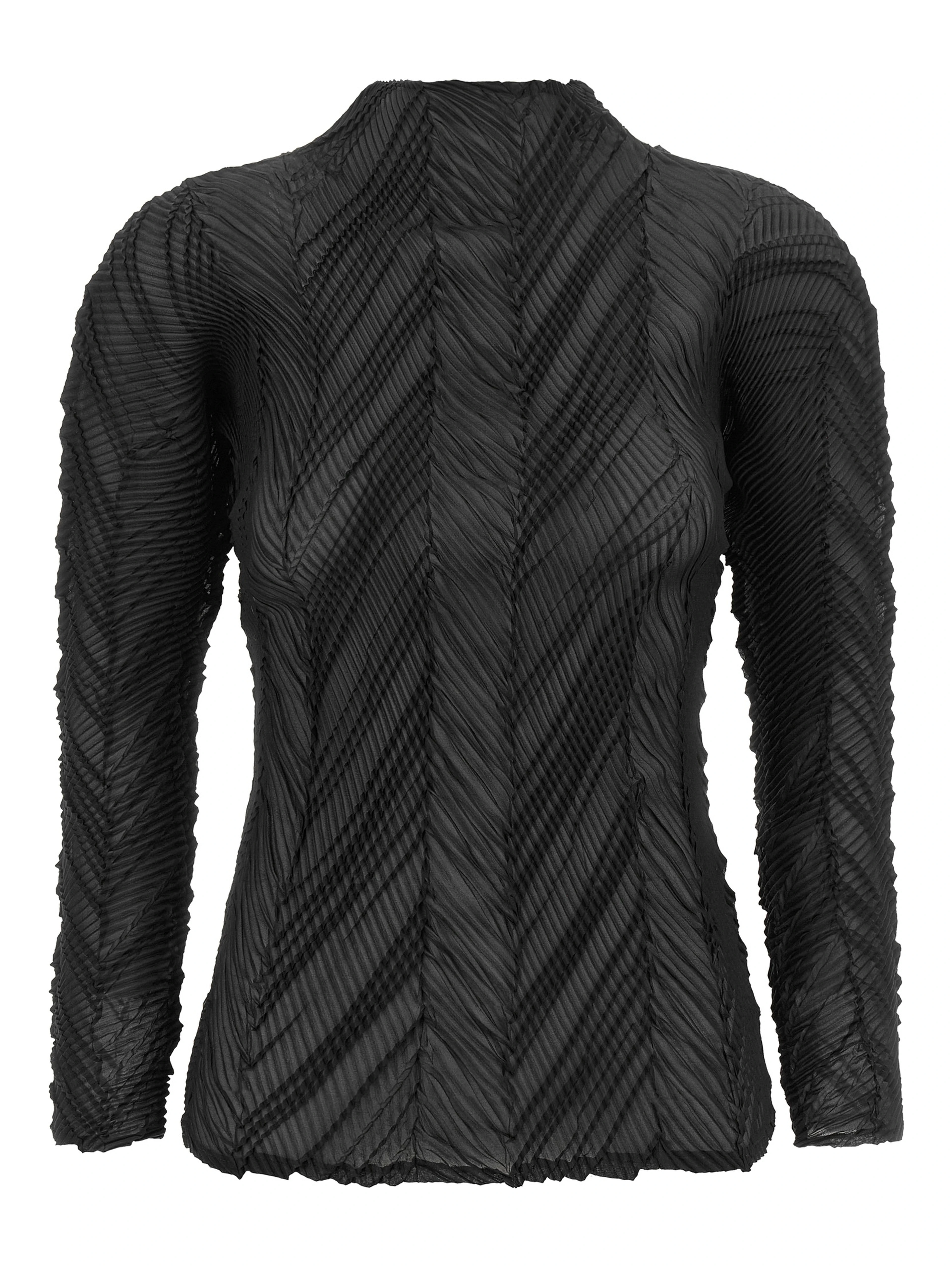 Black Polyester Cardigan