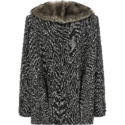 Bicolor Virgin Wool Coat