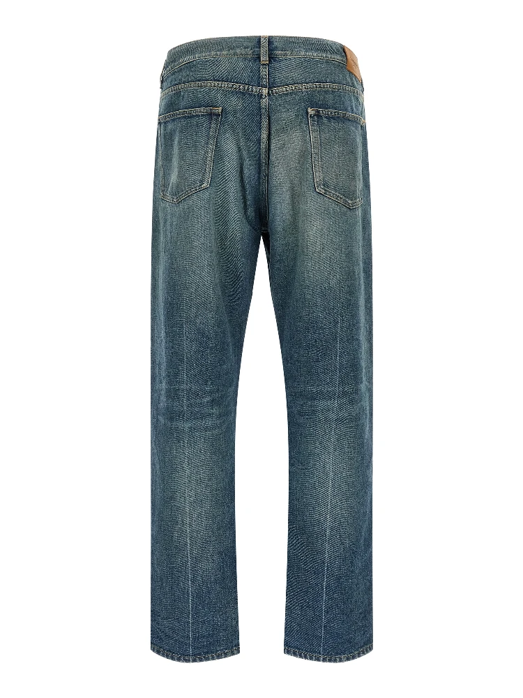 Blue Cotton Tapered Jeans alternative