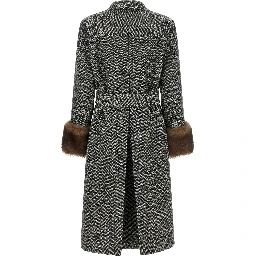 Bicolor Virgin Wool Coat