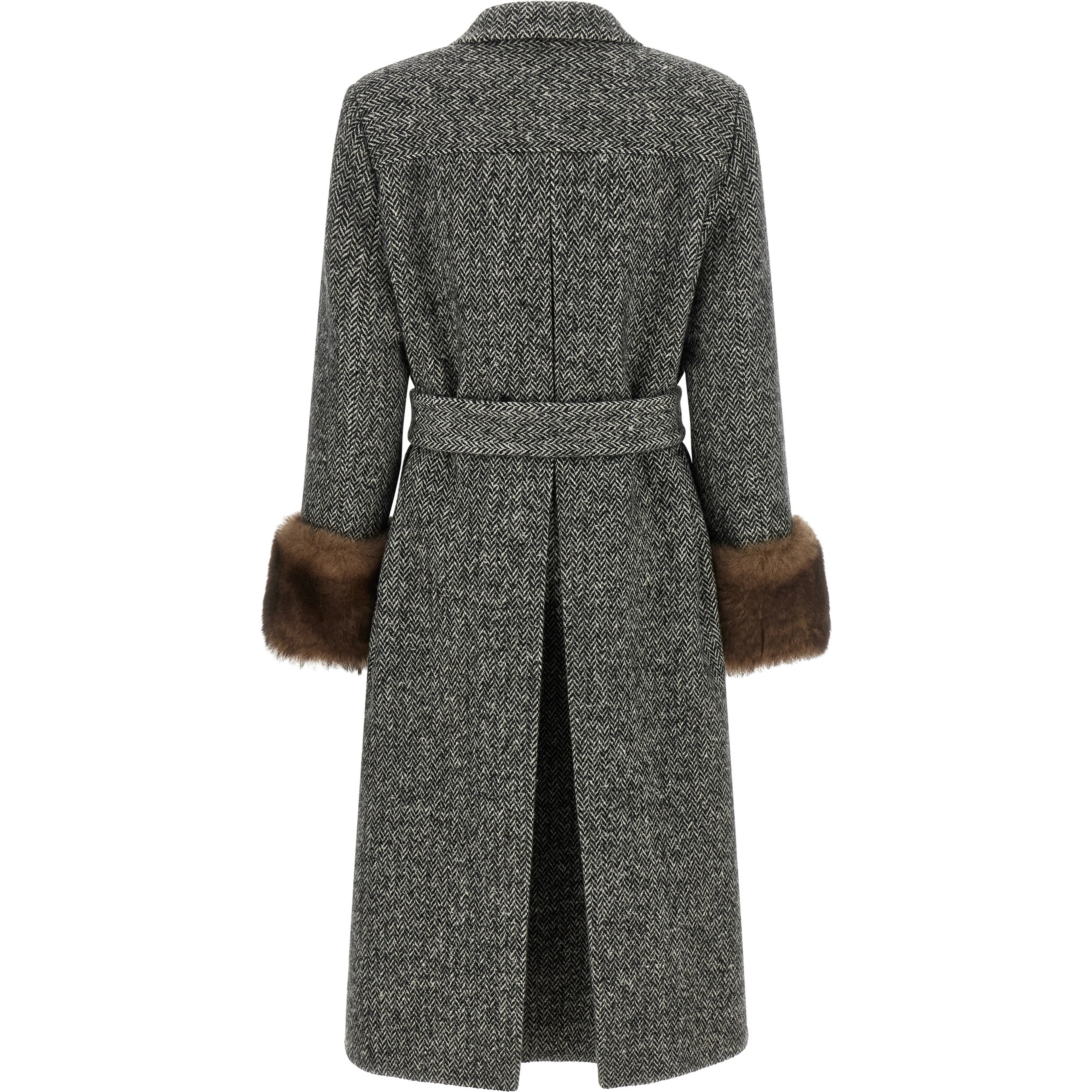 Bicolor Virgin Wool Coat
