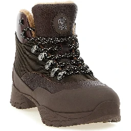 Brown Polyamide Ankle Boots