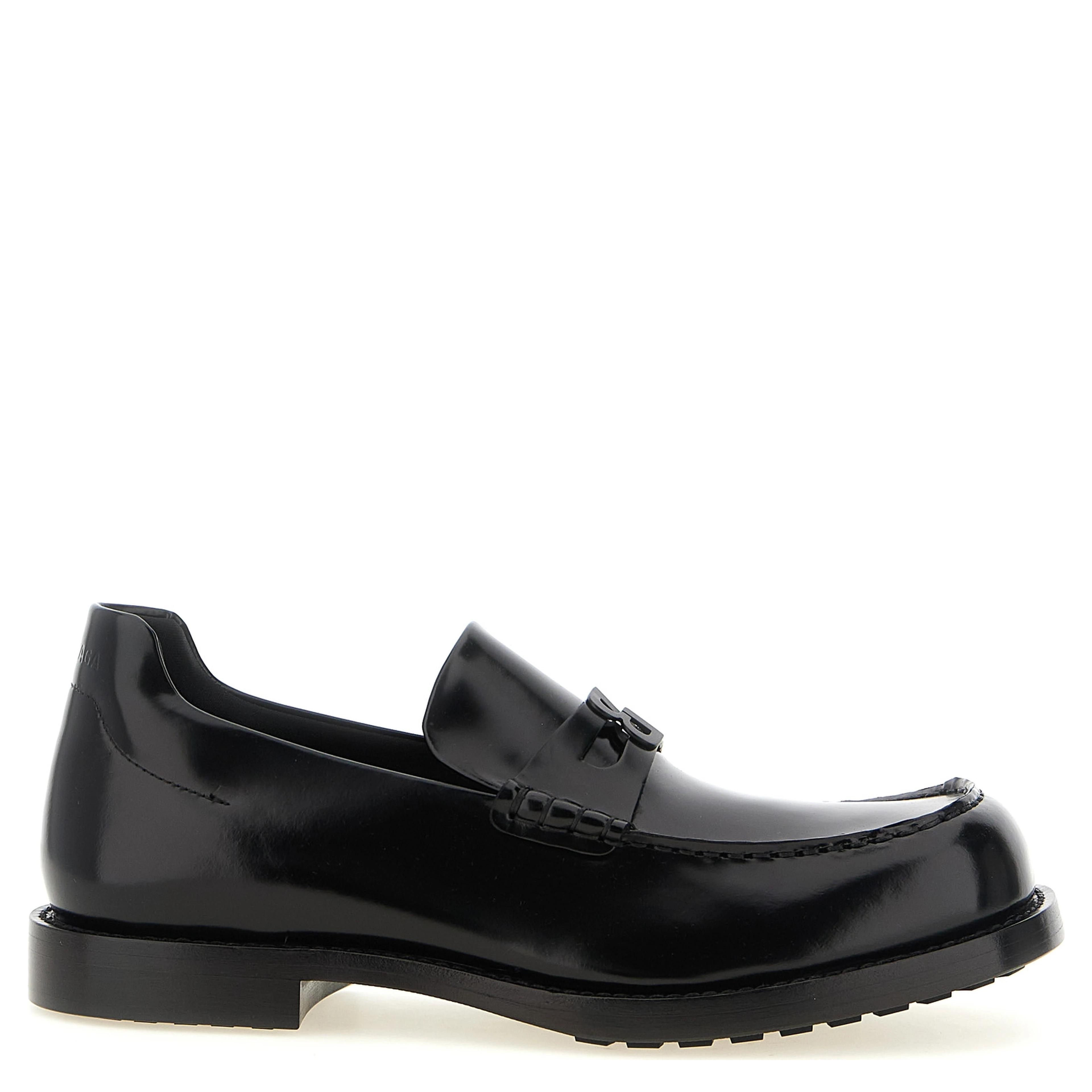 Black Calfskin Slip-On Loafers