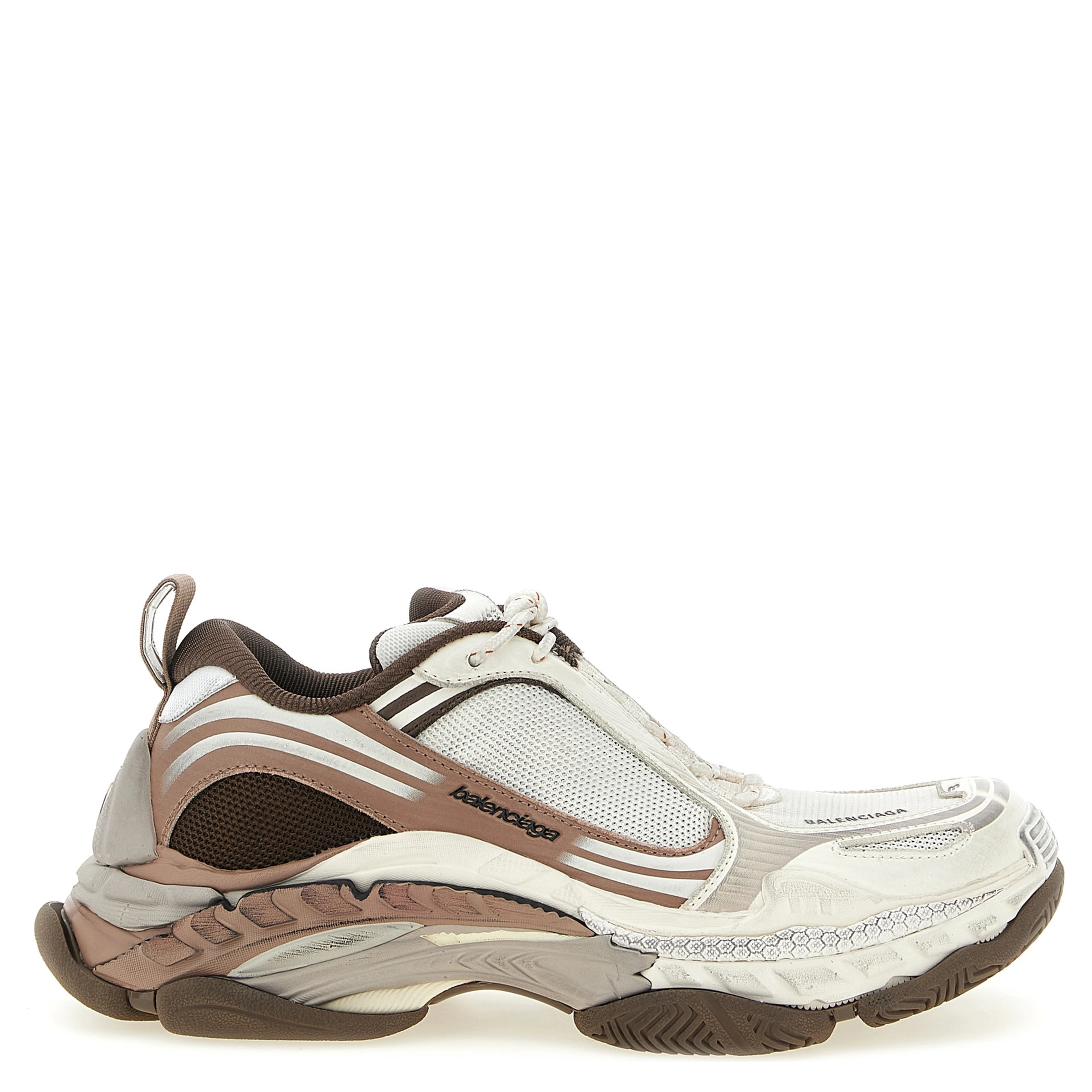 Brown Polyethylene Athletic Sneakers
