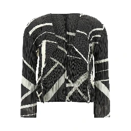 Bicolor Polyester Cardigan