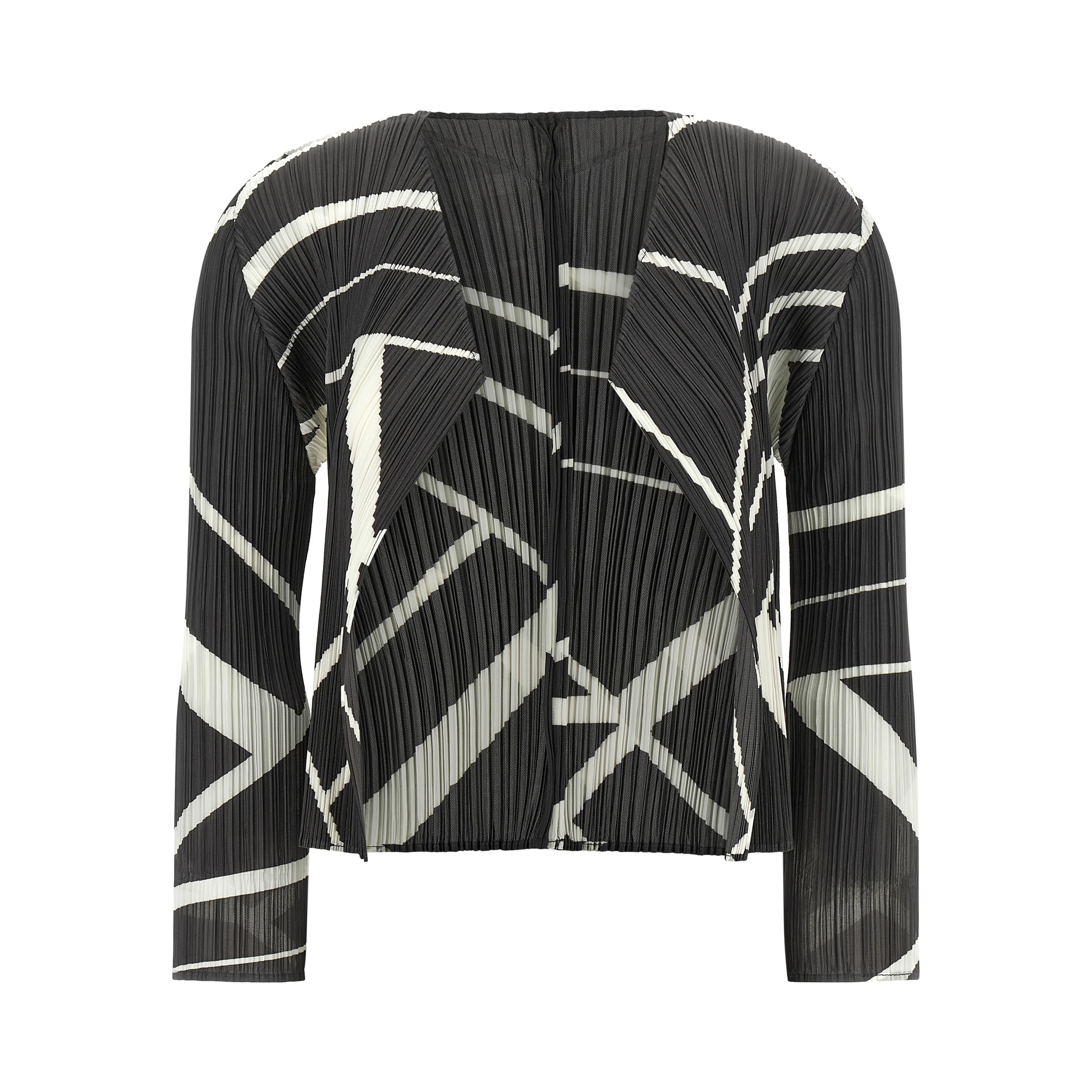 Bicolor Polyester Cardigan