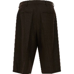 Brown Wool Bermuda Shorts