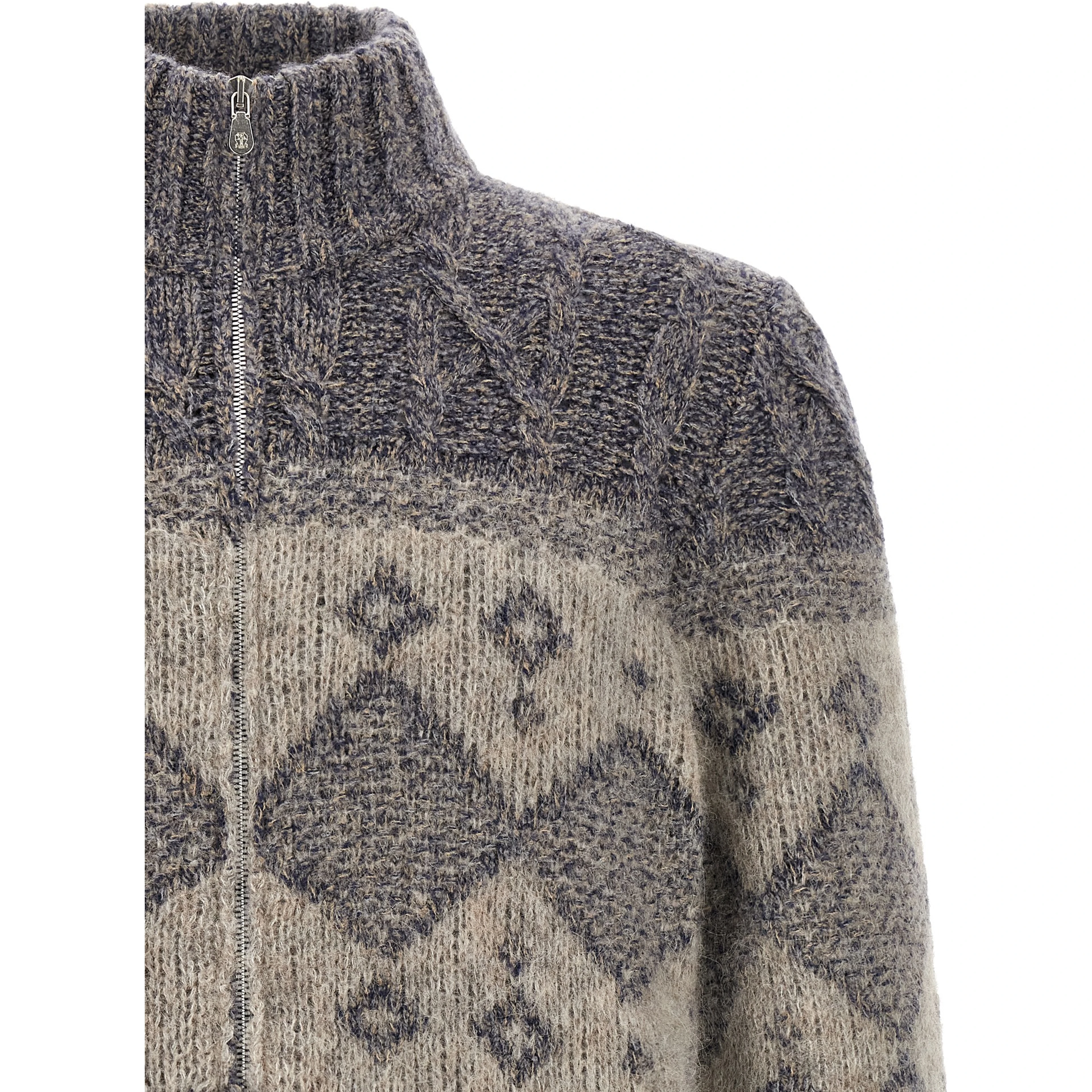 Gray Virgin Wool Cardigan
