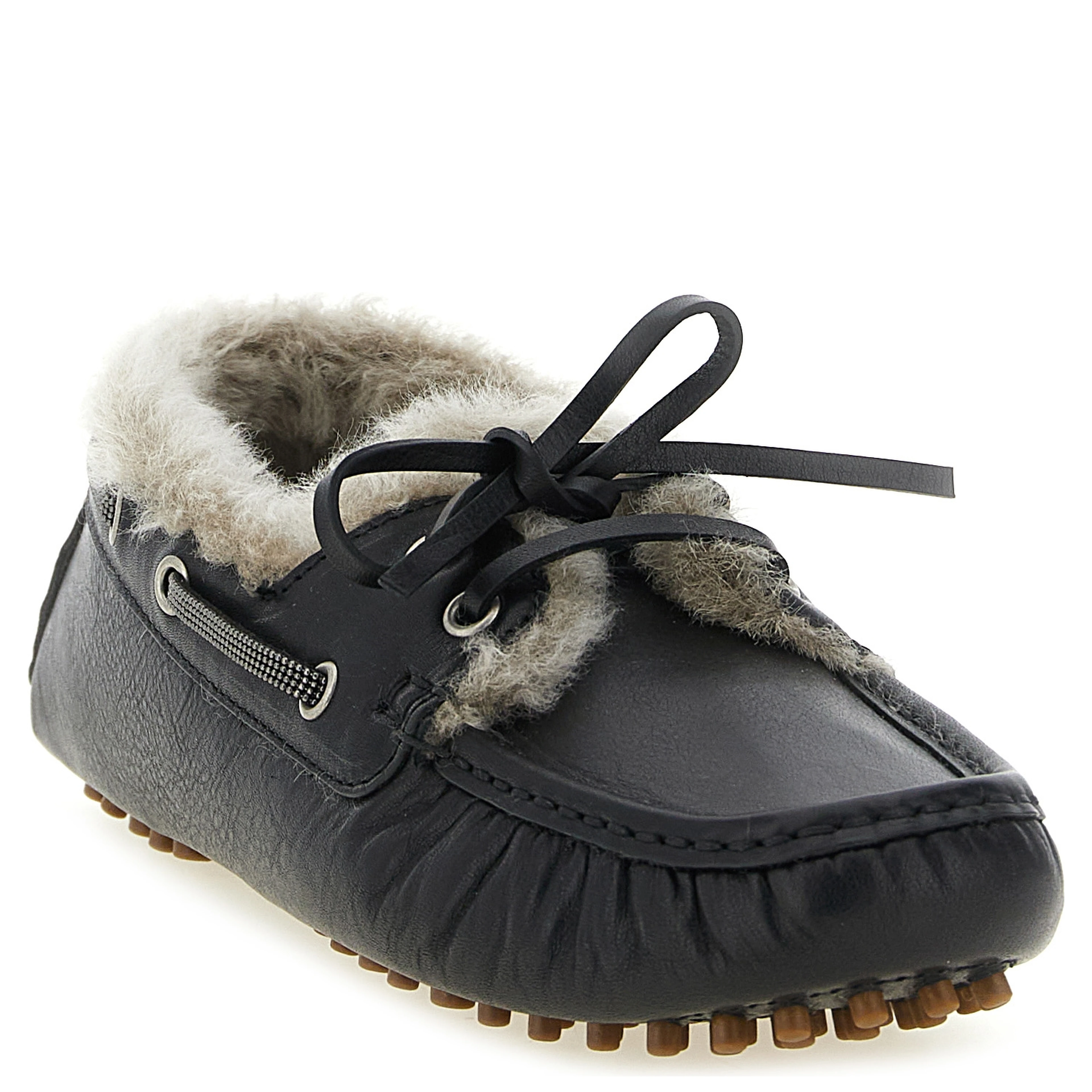 Black Calfskin Slip-On Loafers
