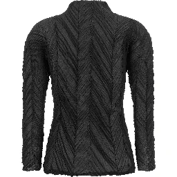 Black Polyester Cardigan