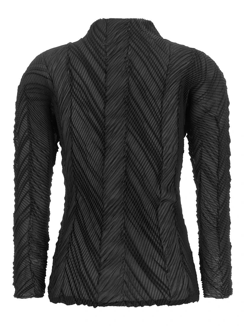 Black Polyester Cardigan