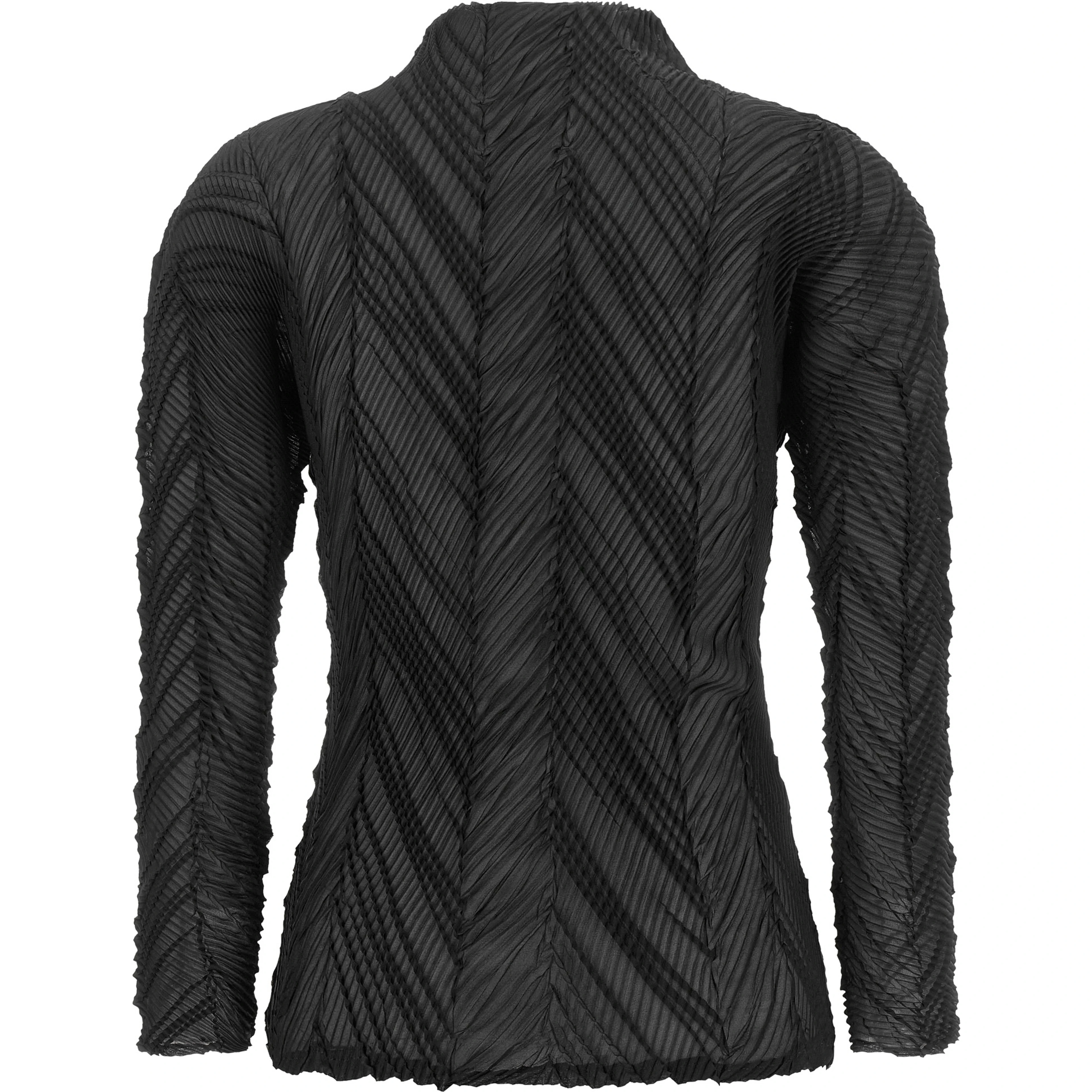 Black Polyester Cardigan