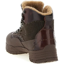 Brown Polyamide Ankle Boots