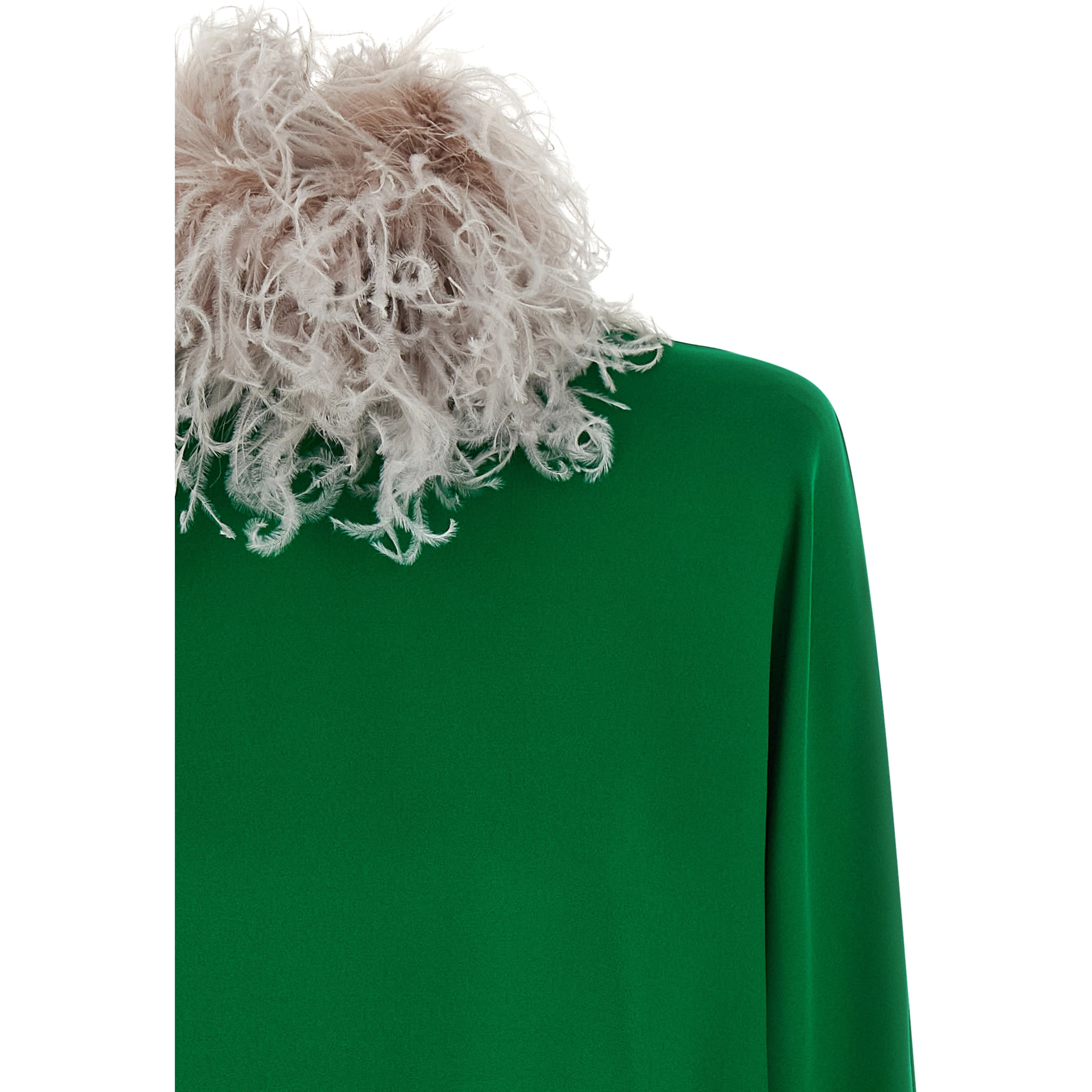 Bicolor Silk Short Dress