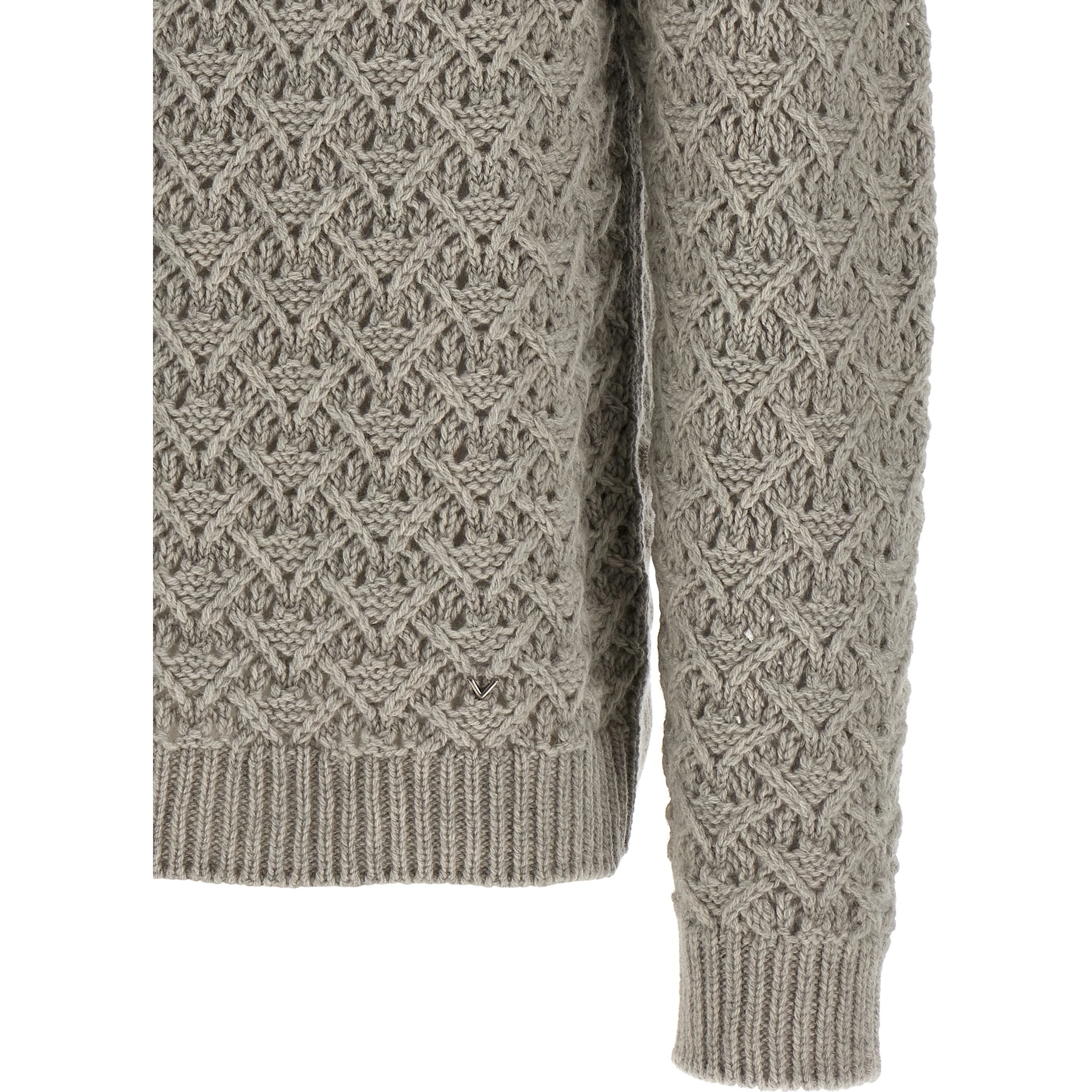 Gray Virgin Wool Cardigan