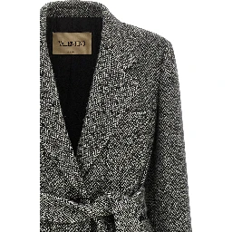 Bicolor Virgin Wool Coat