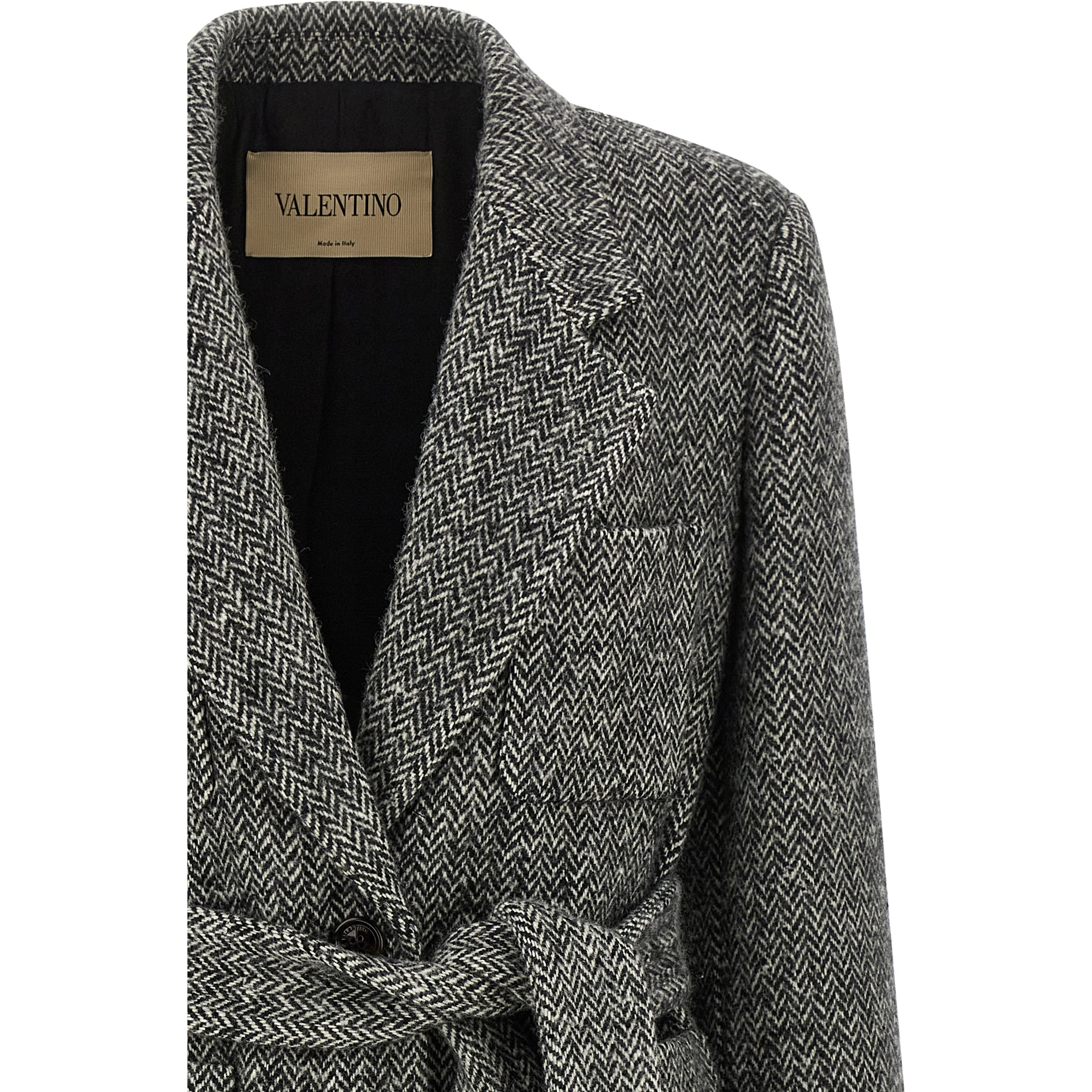 Bicolor Virgin Wool Coat