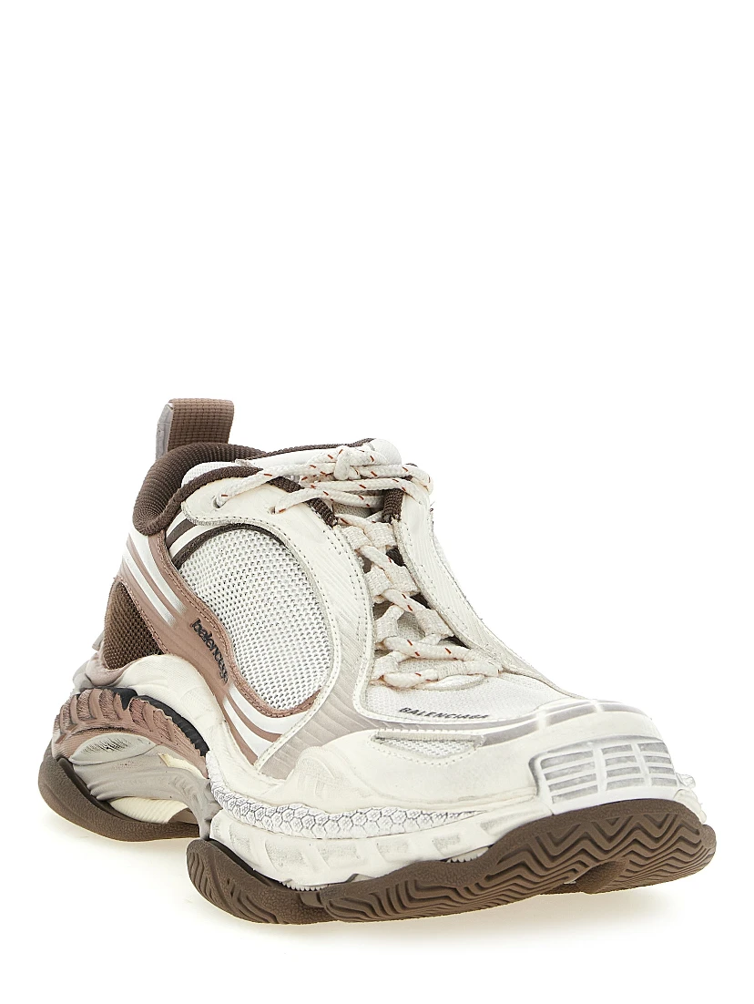 Brown Polyethylene Athletic Sneakers