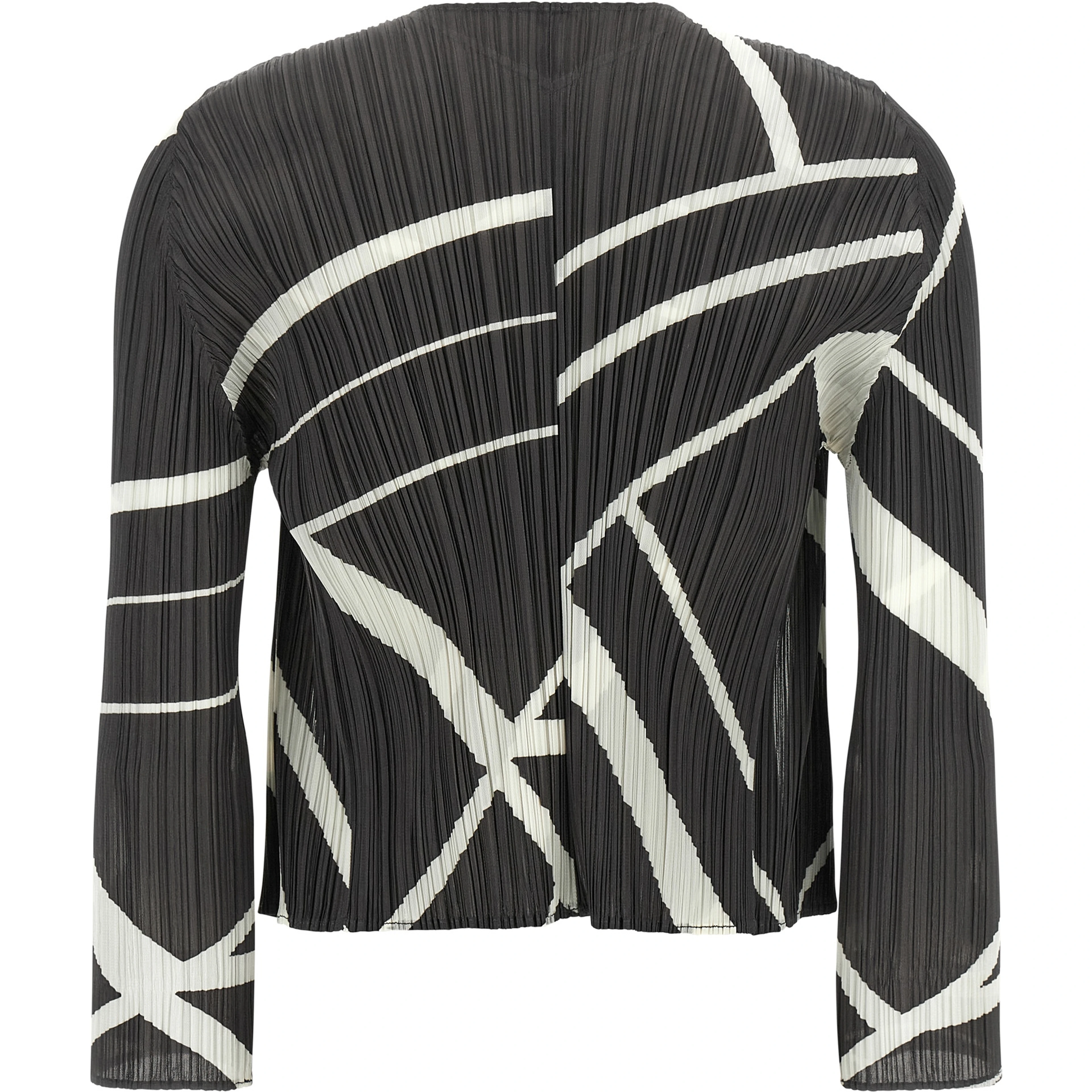 Bicolor Polyester Cardigan