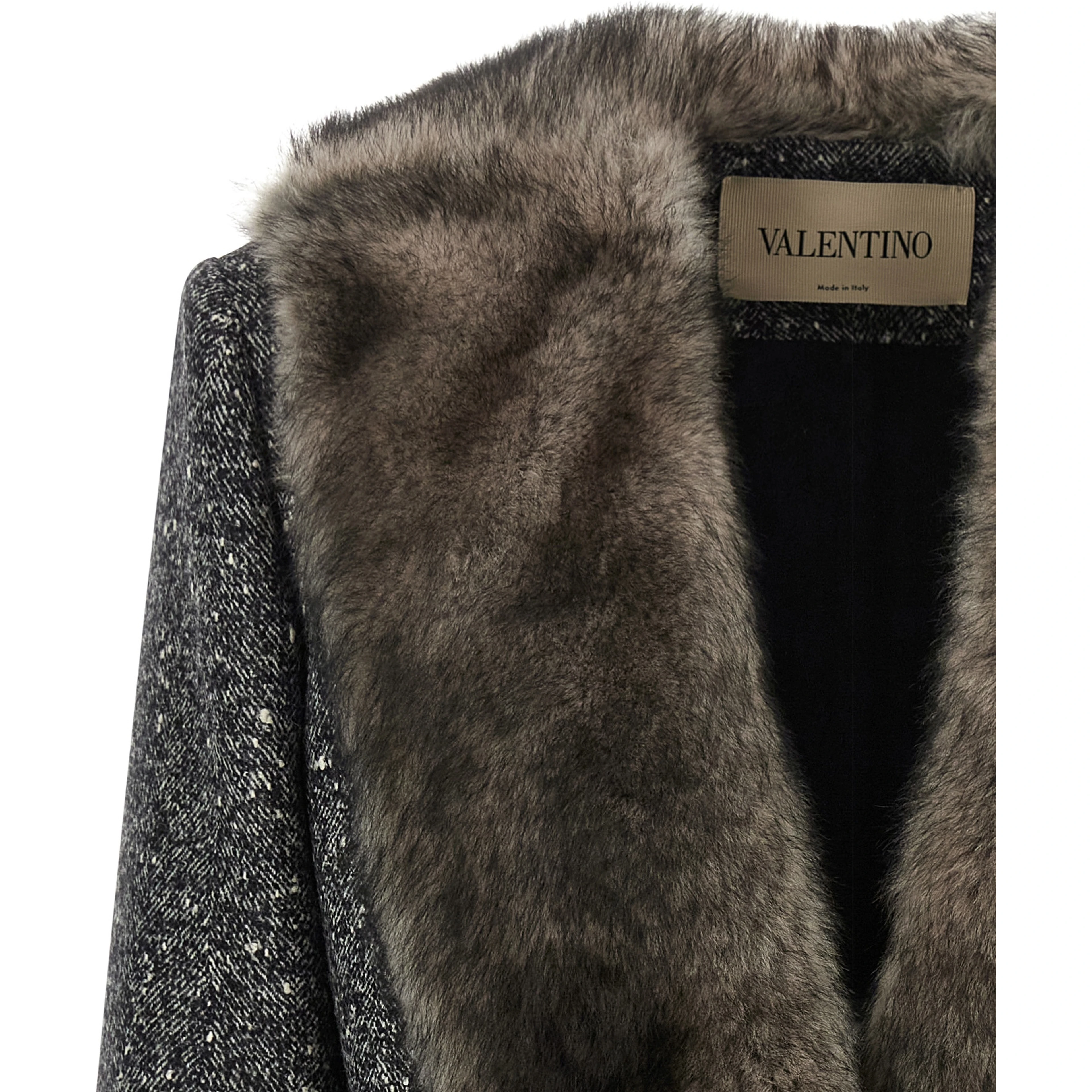 Bicolor Virgin Wool Coat