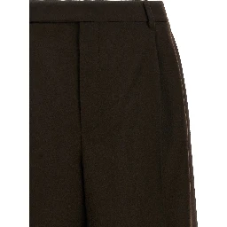 Brown Wool Bermuda Shorts