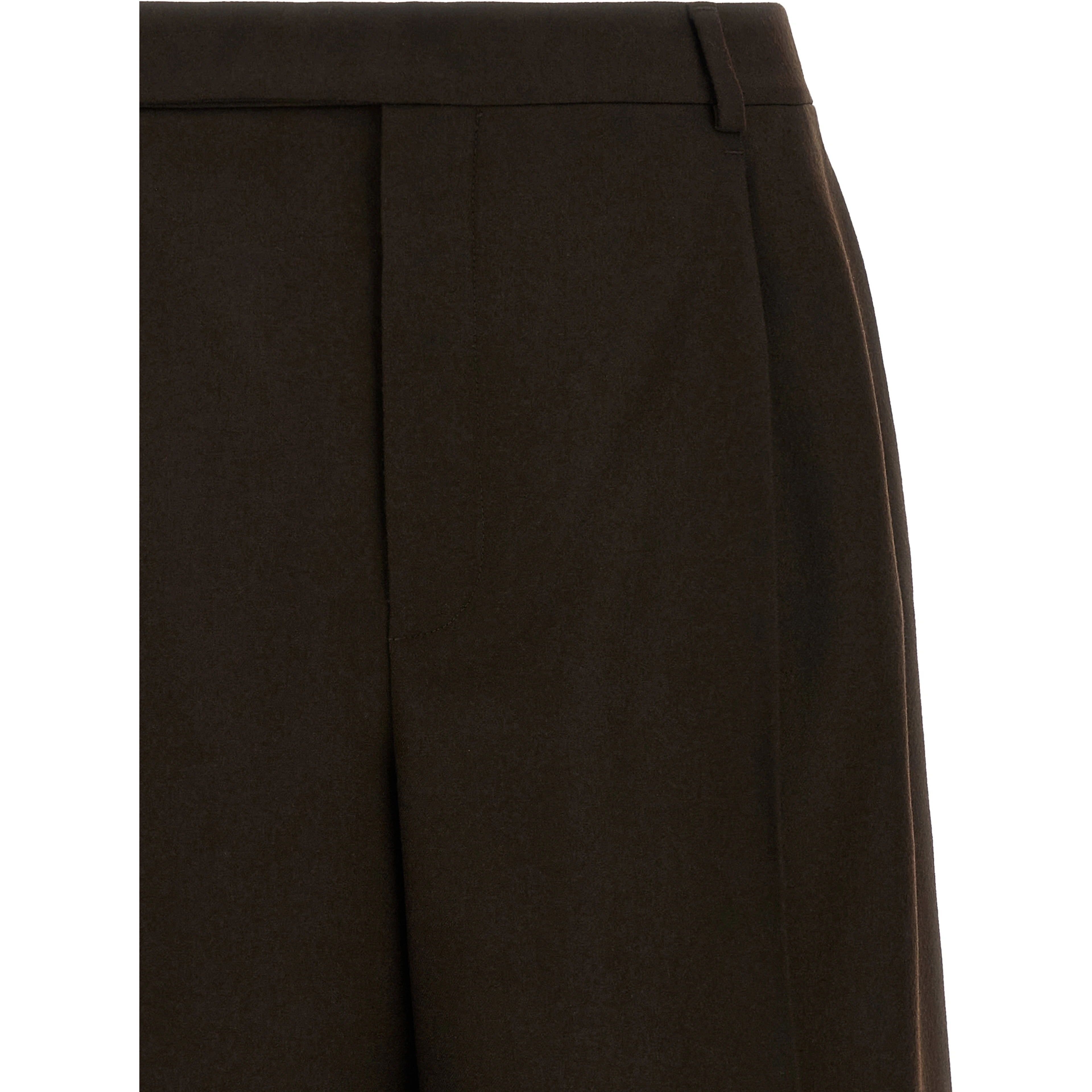 Brown Wool Bermuda Shorts