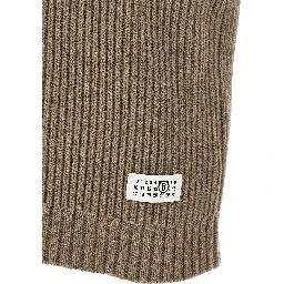 Beige Wool Sleeveles Sweater