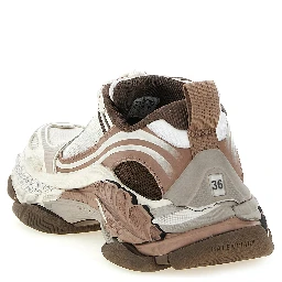 Brown Polyethylene Athletic Sneakers