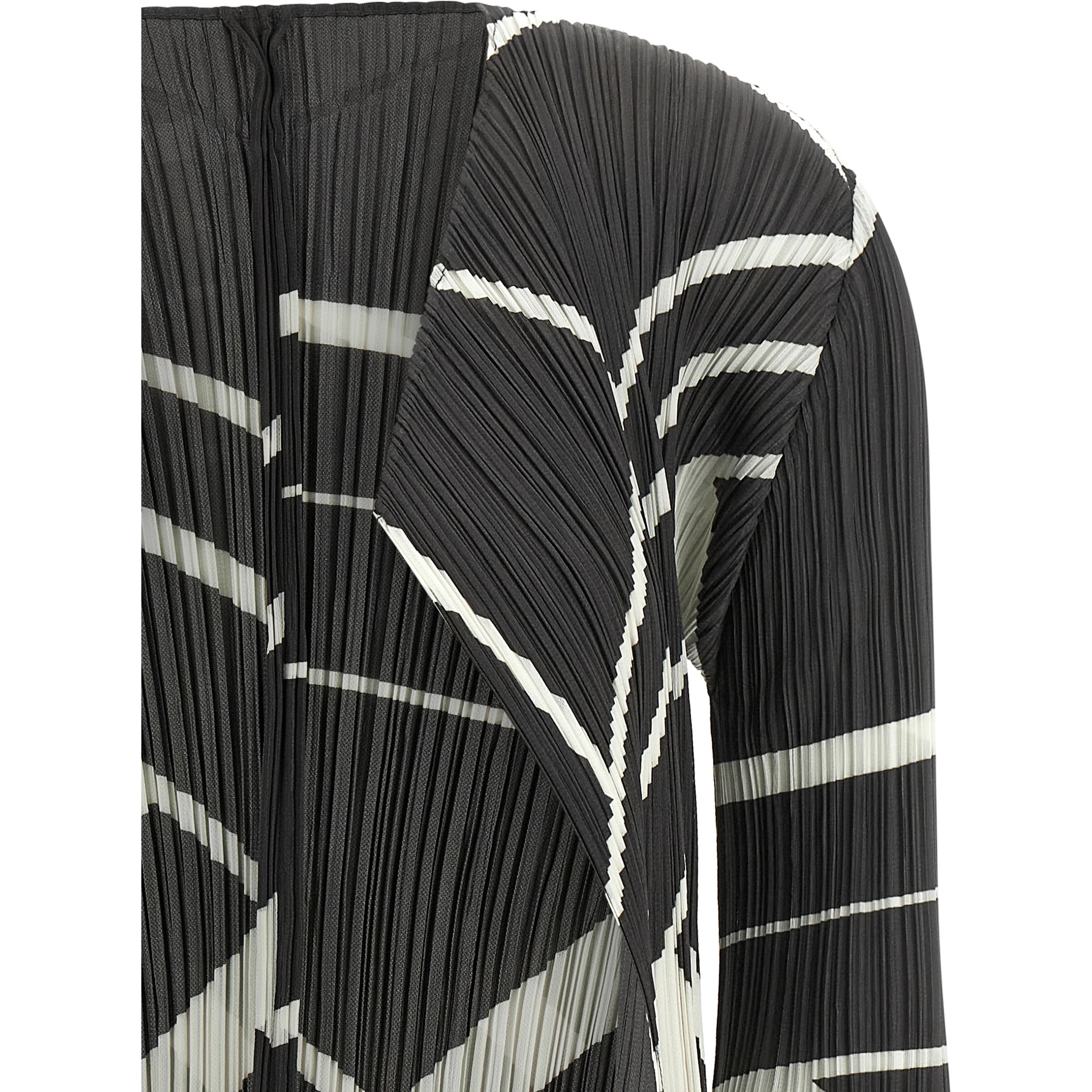 Bicolor Polyester Cardigan