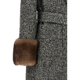 Bicolor Virgin Wool Coat