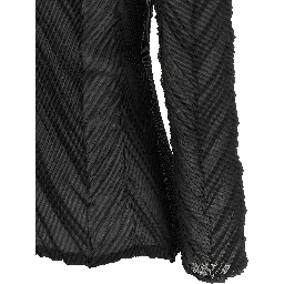 Black Polyester Cardigan