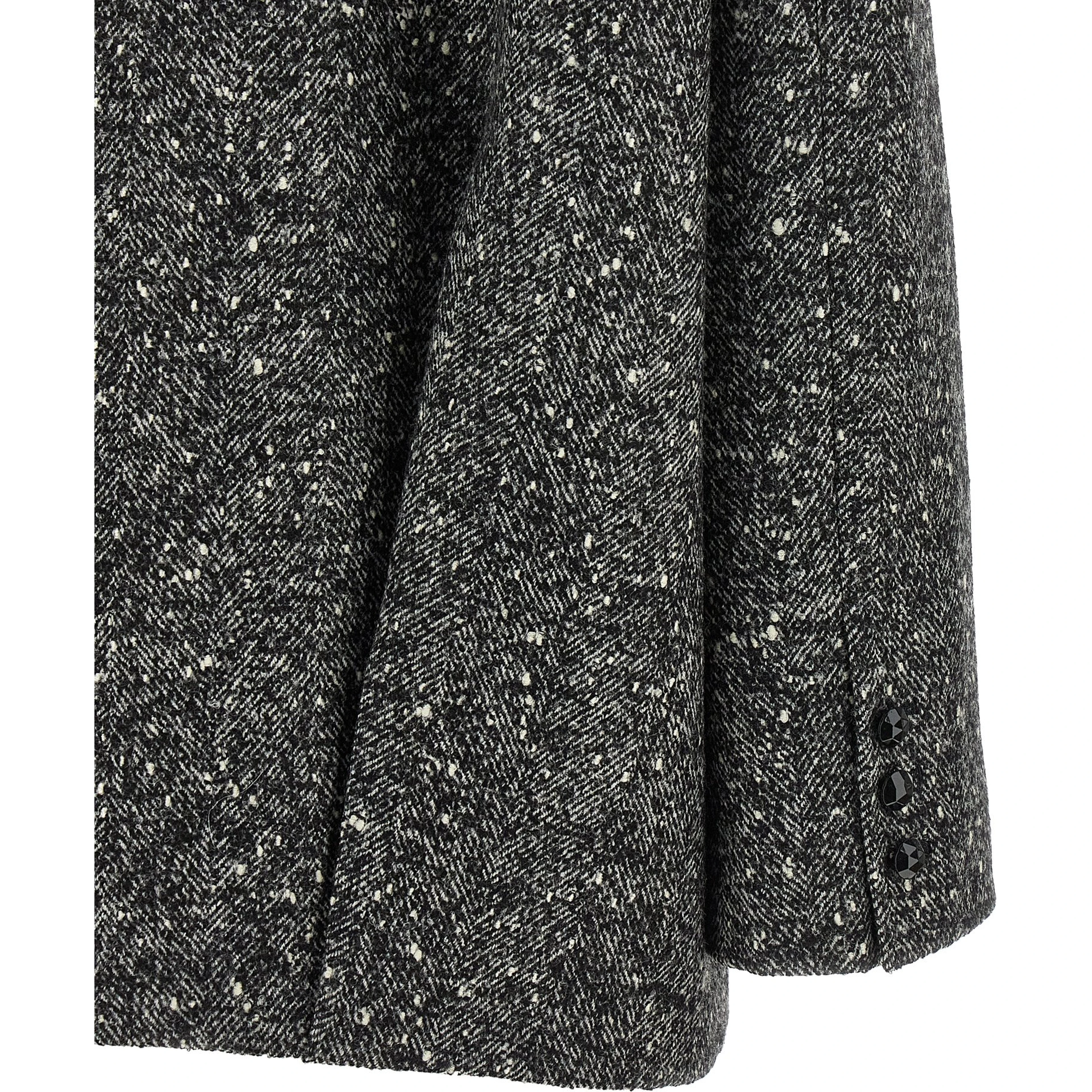 Bicolor Virgin Wool Coat