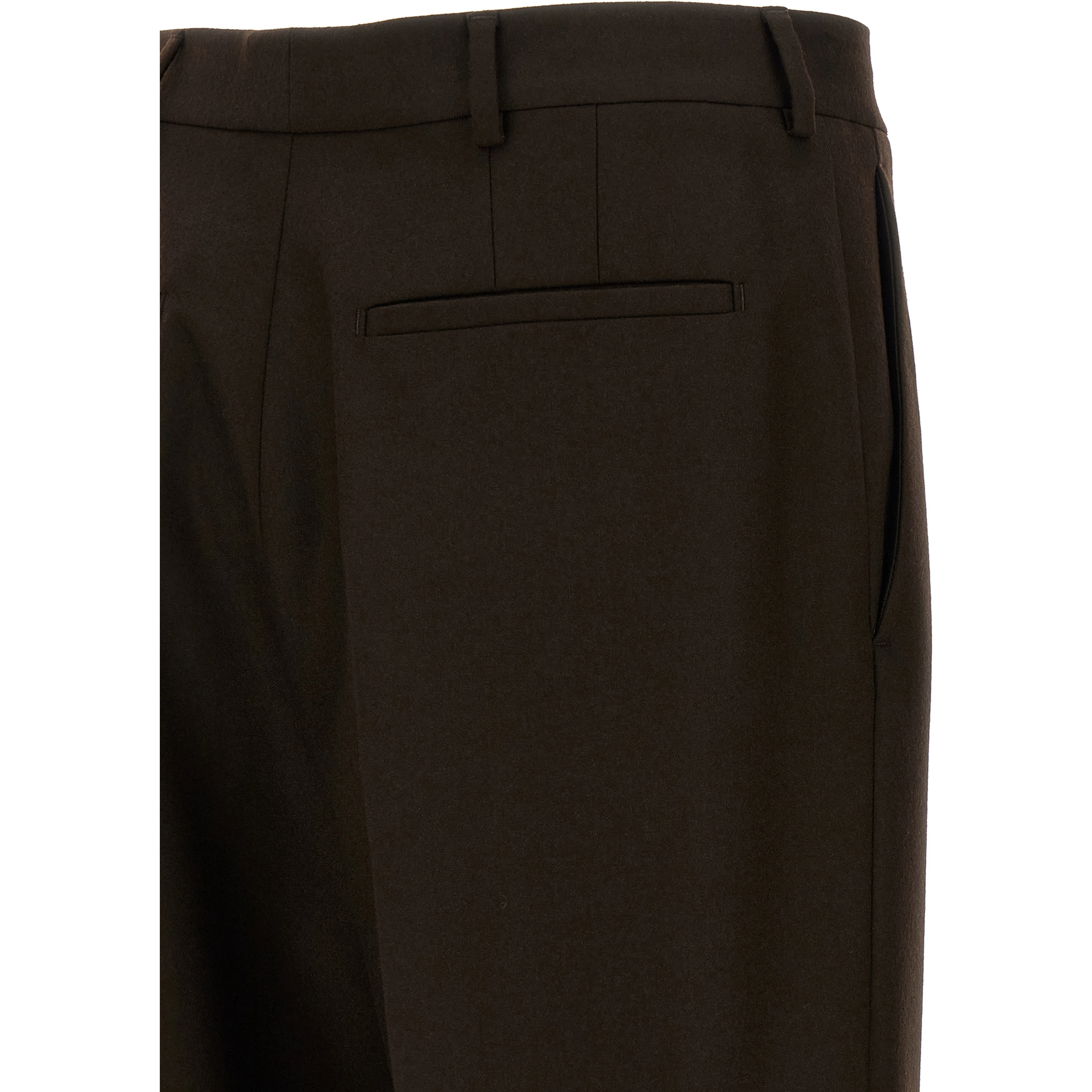 Brown Wool Bermuda Shorts